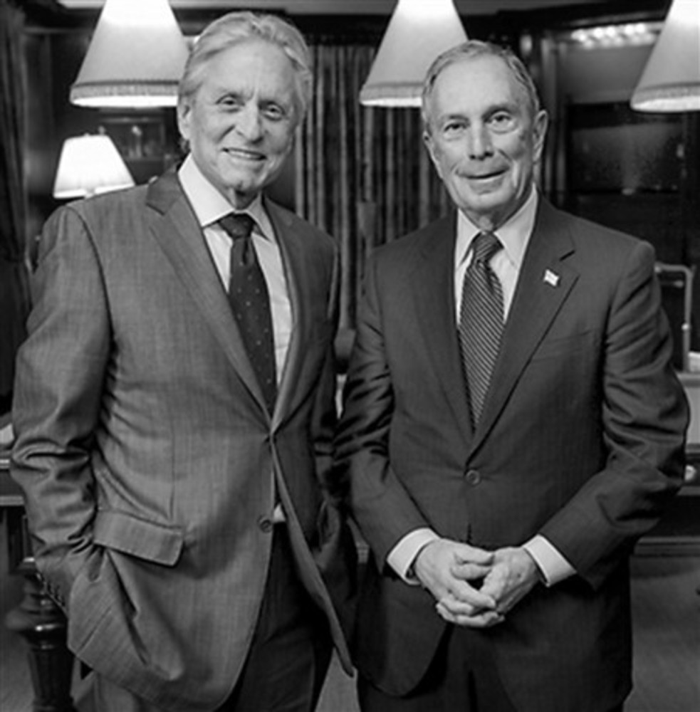 Genesis Prize recipients Michael Bloomberg and Michael Douglas /Photo | Genesis Prize Foundation)